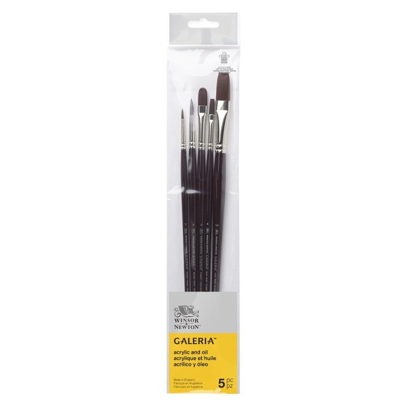 Winsor et Newton - Galeria Hand Handle Acrylic 5X Brush - Set 1