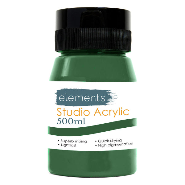 Elements 500ml Acrylic Grass Green