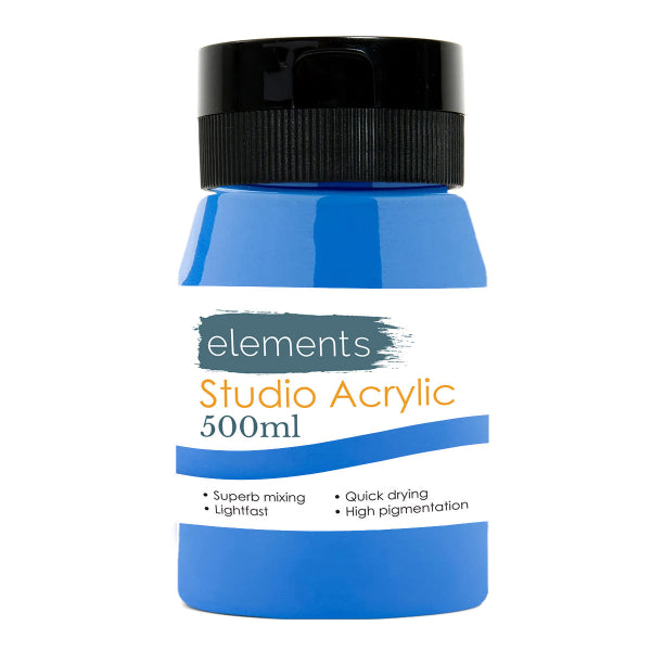 Elementen 500 ml acryl kobaltblauw