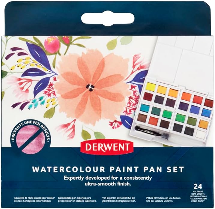 Derwent - Watercolour  Paint Pan 24 Set