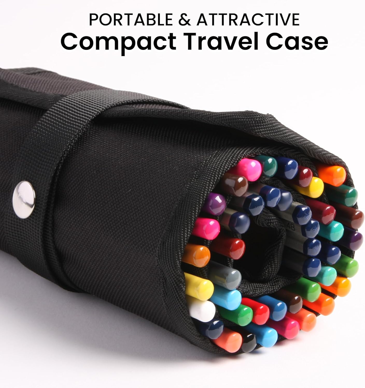 ARTISTIK Colouring Pencils Wrap Set with Vivid Colours – 47-Piece Artist Grade – 3.5mm Coloured Pencils for Adults Colouring Books