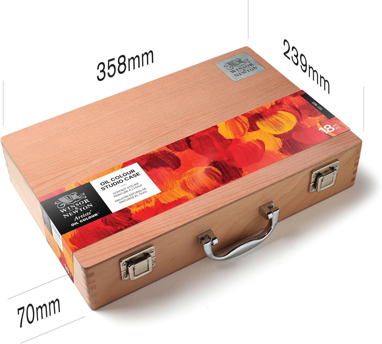 Winsor and Newton - Artists' Oil Colour - Wooden Box Studio Set
