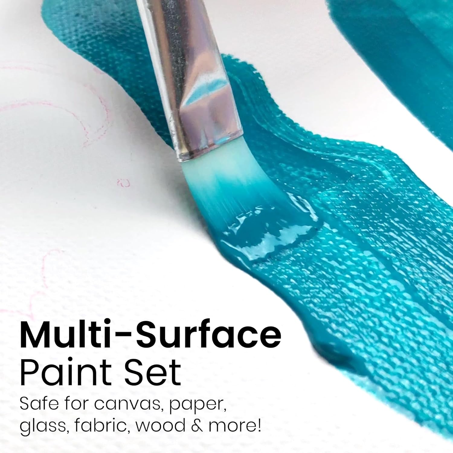 ARTISTIK Studio Acrylic Paints - 12 x 75ml Acrylic Paint Tube Set with 3 Brushes - Premium Student Quality Highly-Pigmented Colours Non-Toxic for Canvas, Paper, Wood and More