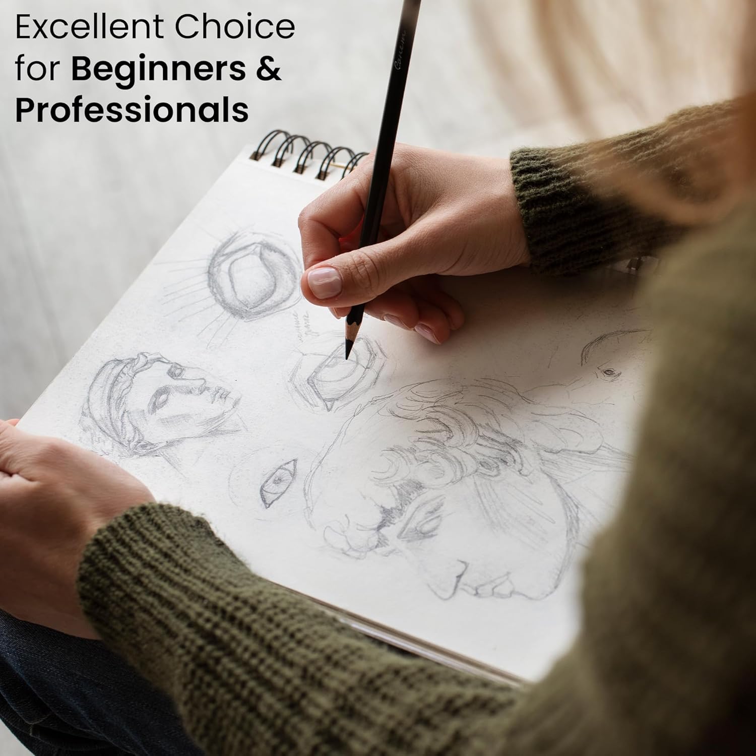 ARTISTIK Junior Art Set – 80-Piece Art Set with Wooden Case - Watercolour Painting, Colouring, and Drawing Kit