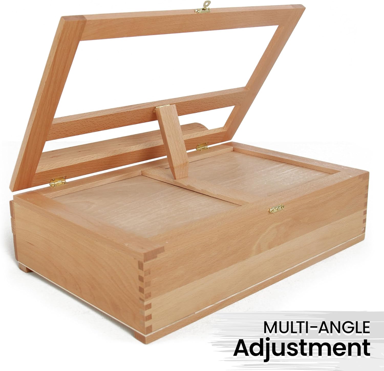 Artistik Table Easel Box with Built-in Storage Drawer, Adjustable Beechwood Storage Desk Easel for Painting – Lightweight, Travel-Ready Design, Ideal for Artists - 3 Draws