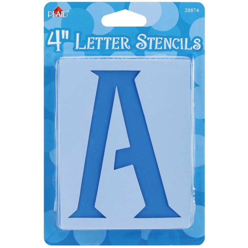 Plaid - Letter & Number Stencils - Genie Font 4 inch