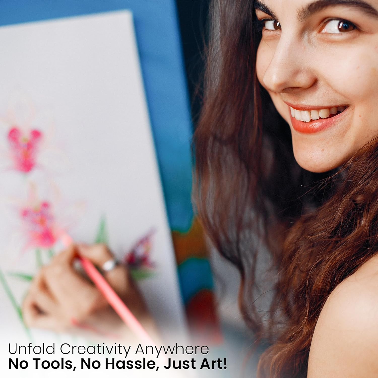 Artistik Table Easel Box with Built-in Storage Drawer, Adjustable Beechwood Storage Desk Easel for Painting – Lightweight, Travel-Ready Design, Ideal for Artists - 3 Draws