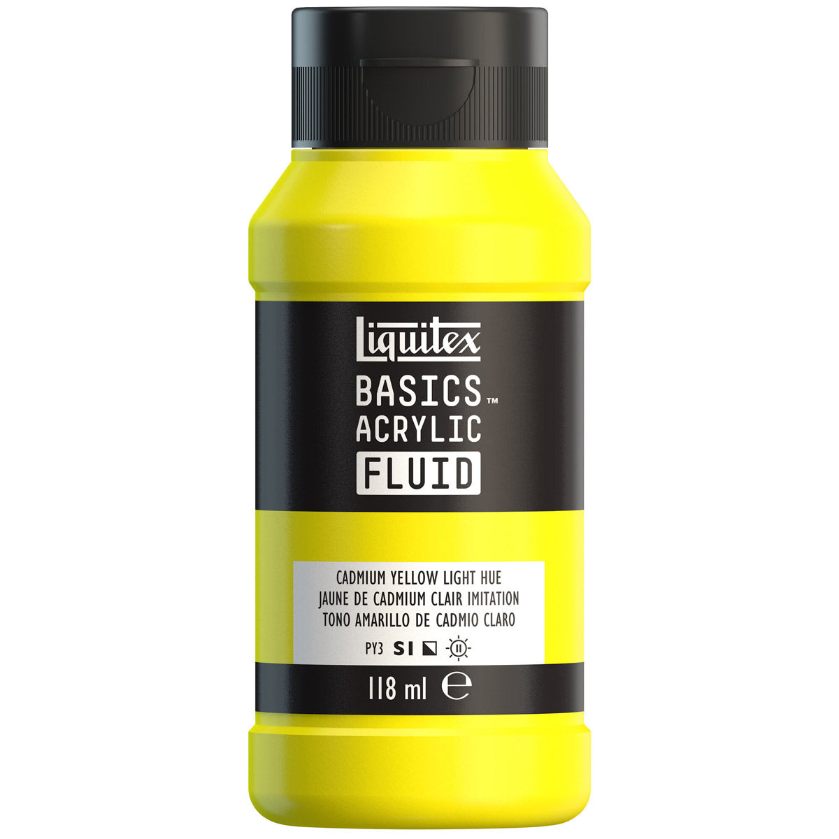 Liquitex Basics Fluid Acrylic 118ml - Cadmium Yellow Light Hue S1