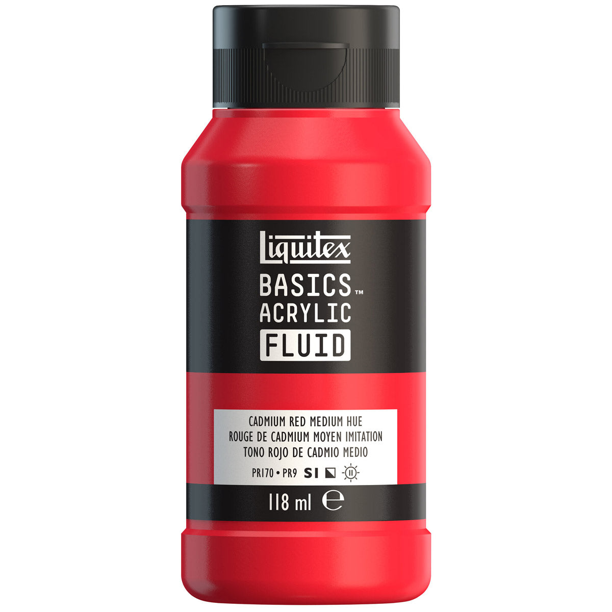 Liqitex Basics Fluid Acryl 118ml - Cadmium Red Medium Hue S1