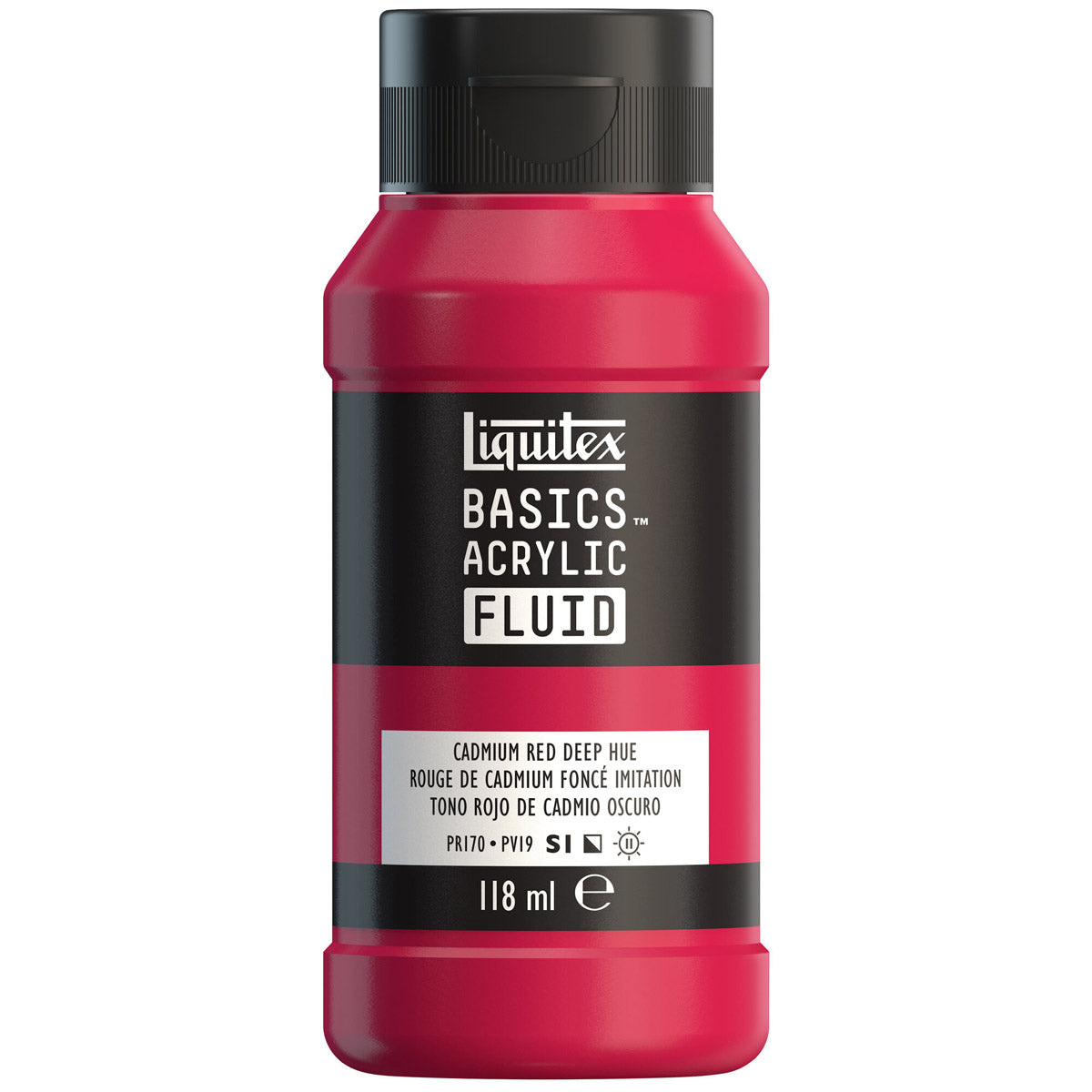 Liquitex Basics Acrylique Fluide 118ml-Rouge Cadmium Teinte Foncé S1