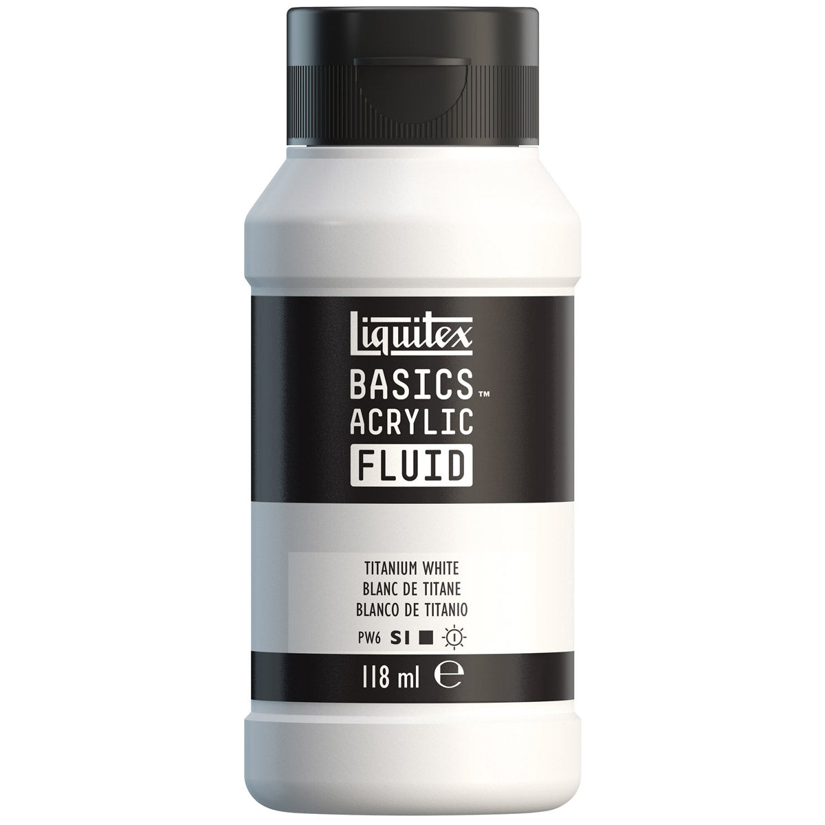 Liquitex Basics Fluid Acrylic 118ml - Titanium White S1