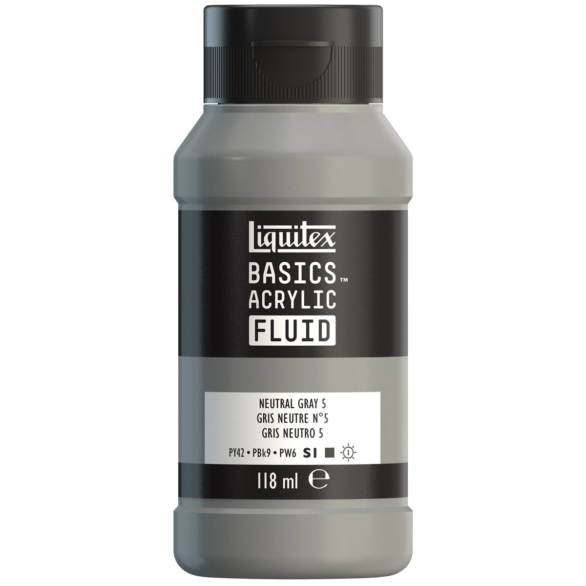 Liquitex Basics Fluid Acryl 118ml - Neutraal Gray 5 S1