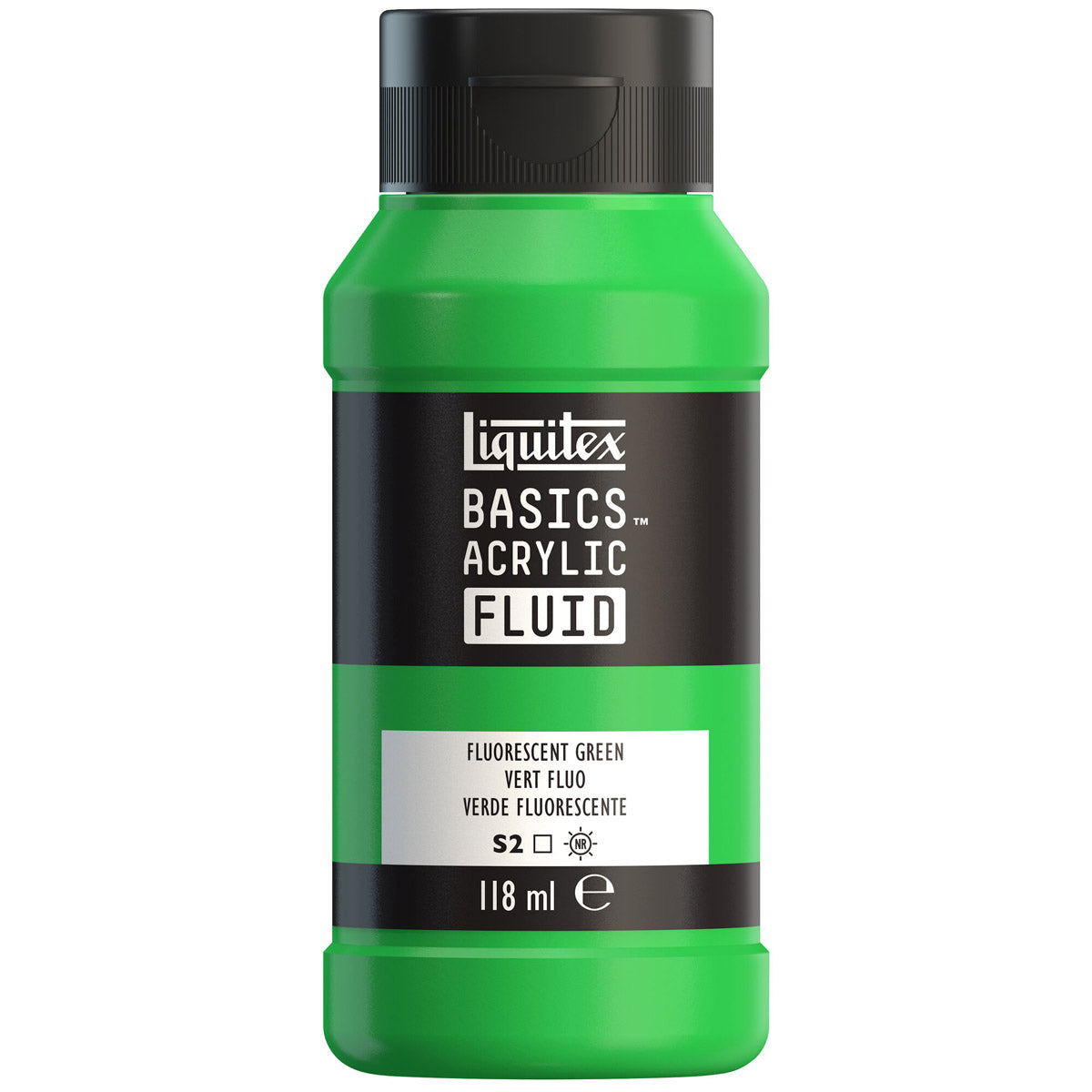 Liqitex Basics Fluid Acryl 118 ml - Fluorescerende groene S2