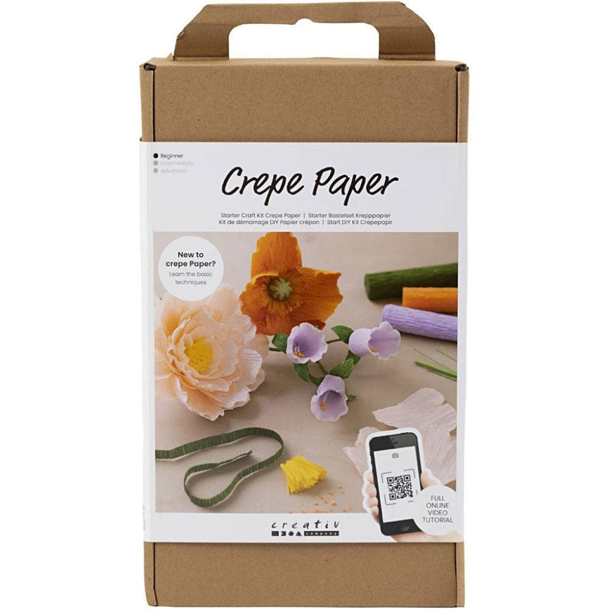 Creativ - kit artigianato di avviamento - fiori di carta crepe