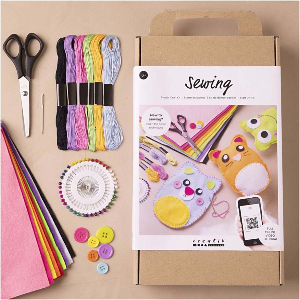 Creativ - Starter Craft Kit - Nähen Teddybären nähen
