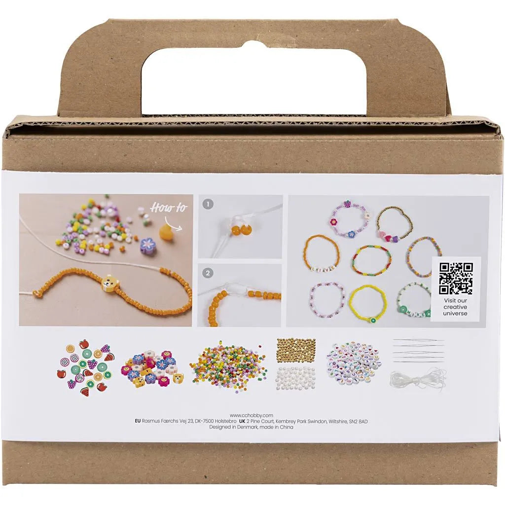 Creativ - mini kit artigianale - gioielli - bracciali colorati - 1 pacchetto