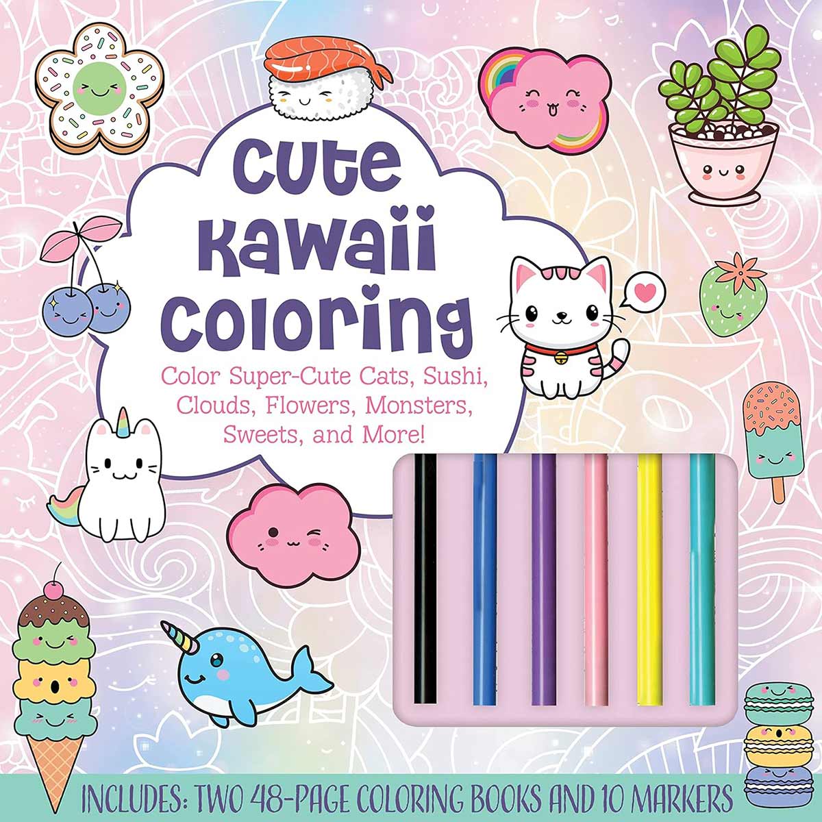 Walter Foster - Cute Kawaii Colouring Kit