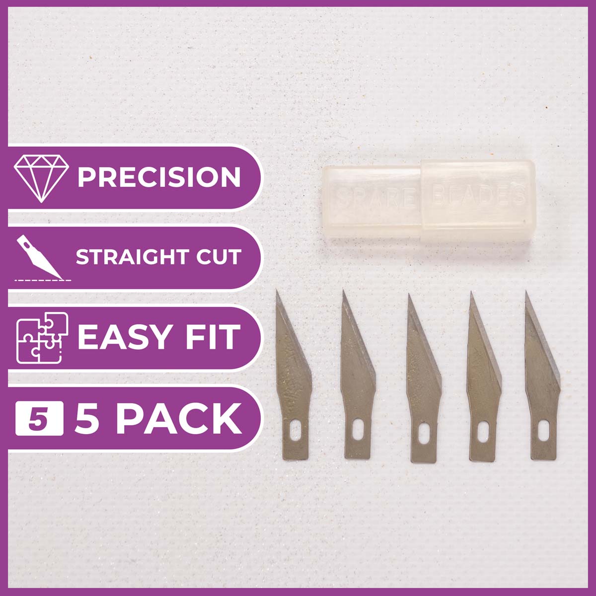 Crafter's Companion Knife Replacement Blades - Straight (5 Piece)