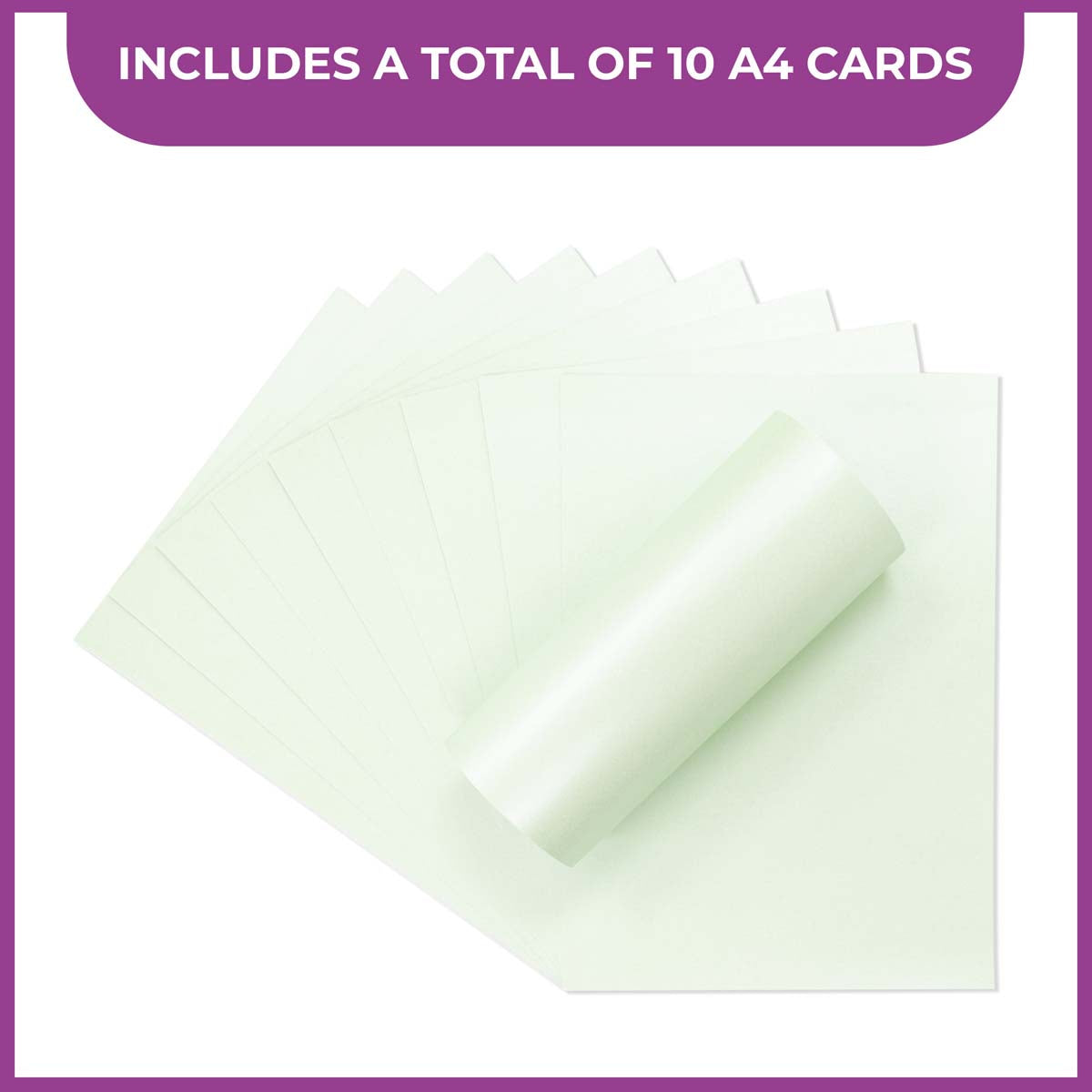 Crafter's Companion - Centura Pearl Effect - A4 Card 300gsm 10 Sheets - Mint