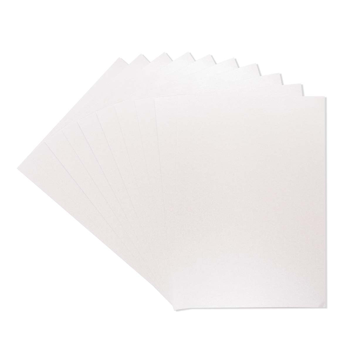 Crafter's Companion - Centura Pearl Effet - A4 Carte 300gsm 10 feuilles - Blanche-Neige Insigne d'argent