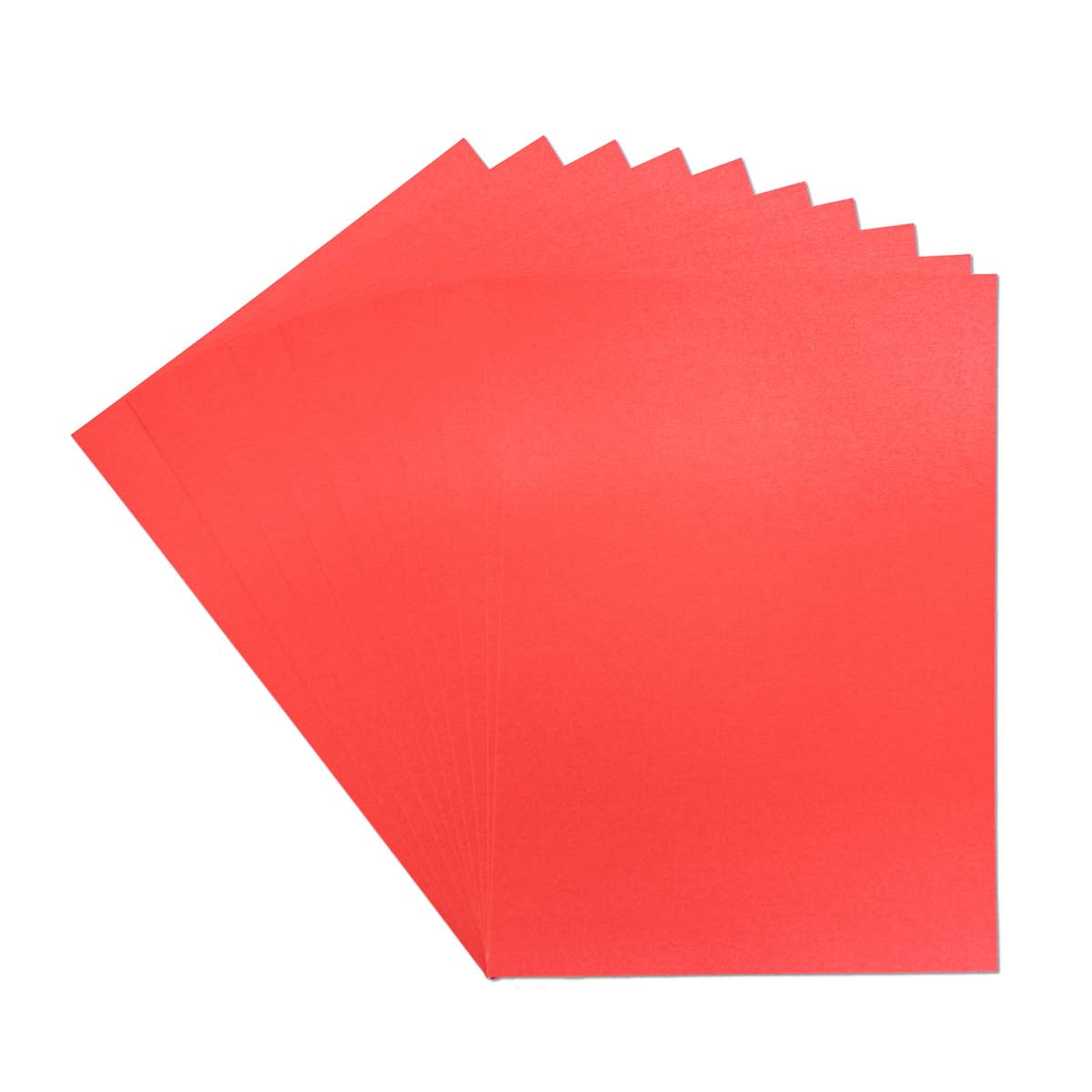 Crafter's Companion - Centura Pearl Effect - A4 Card 300GSM 10 Sheets - Christmas Red