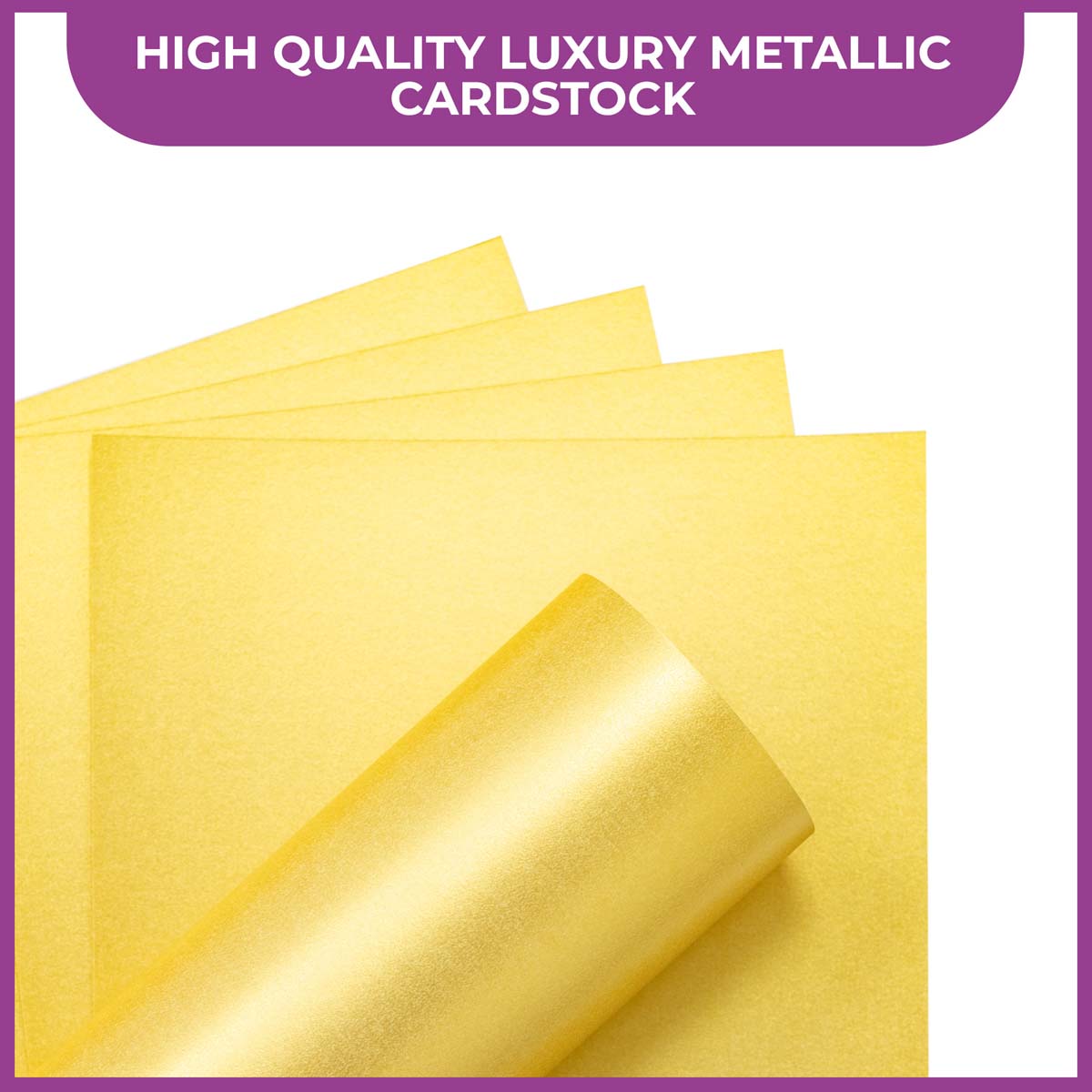 Crafter's Companion - Centura Pearl Effect - A4 Card 300gsm 10 Sheets - Pale Gold