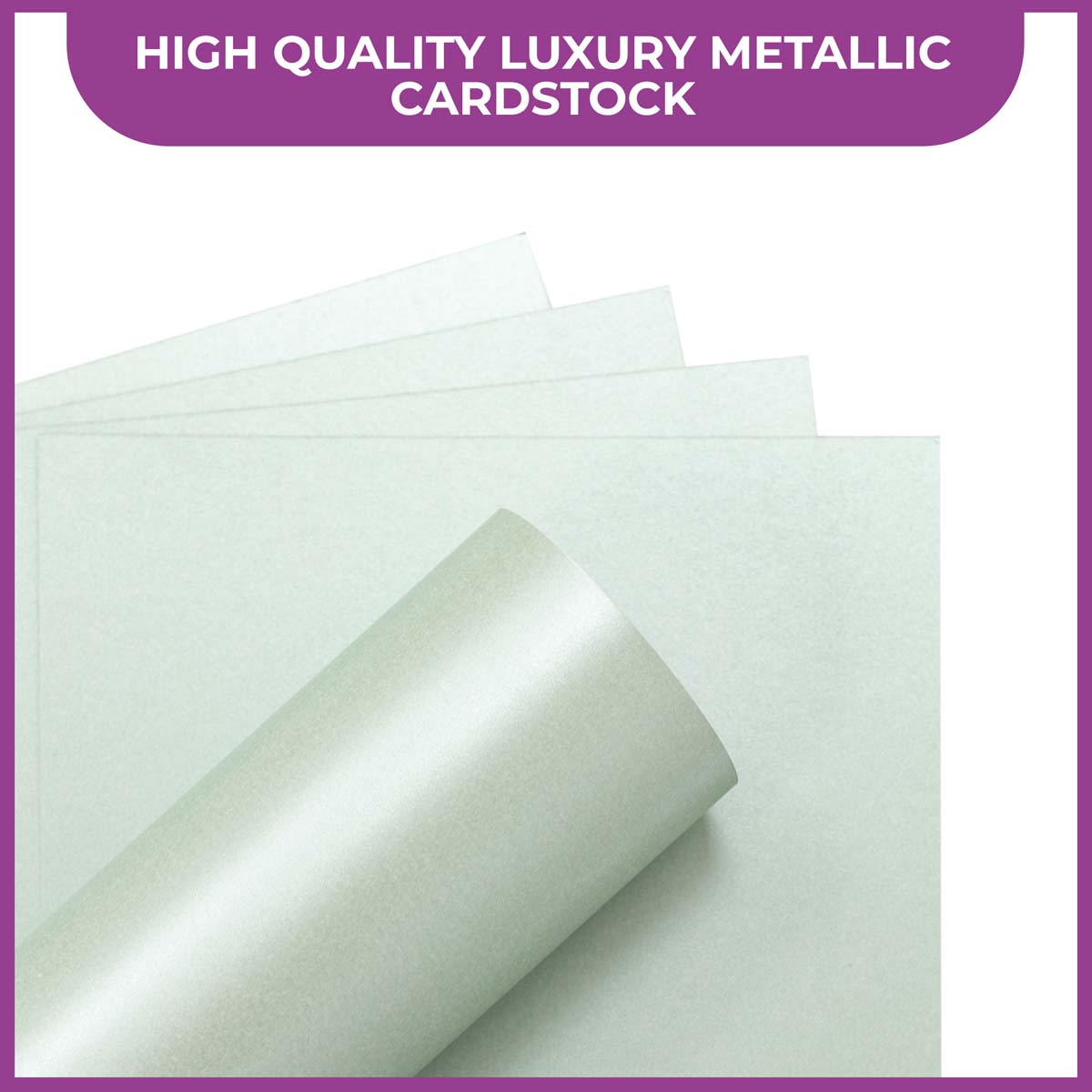 Crafter's Companion - Centura Pearl Effect - A4 Card 300gsm 10 Sheets - Silver