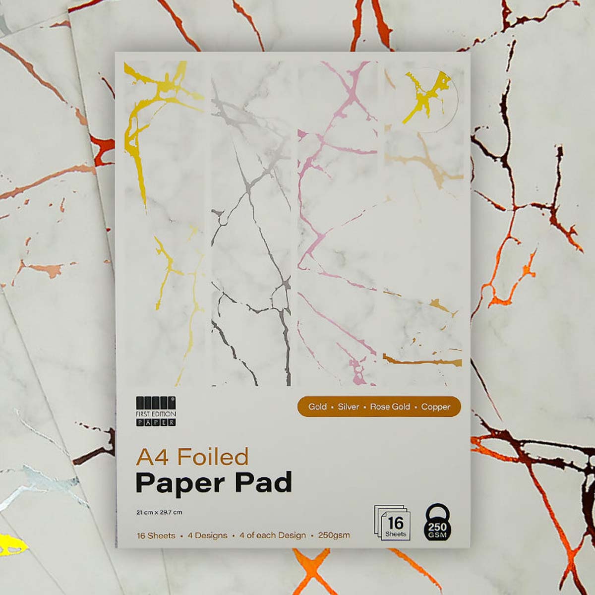 Erstausgabe - A4 Foiled Paper Pad White 250GSM