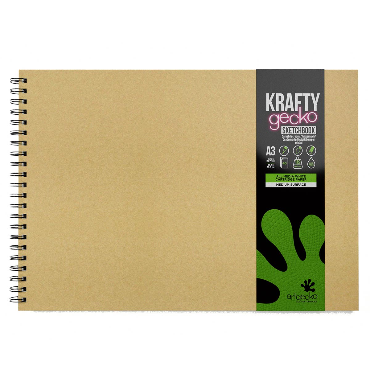 ARTGECKO - Krabty Sketchbook gemischte Medien - A3 Landschaft