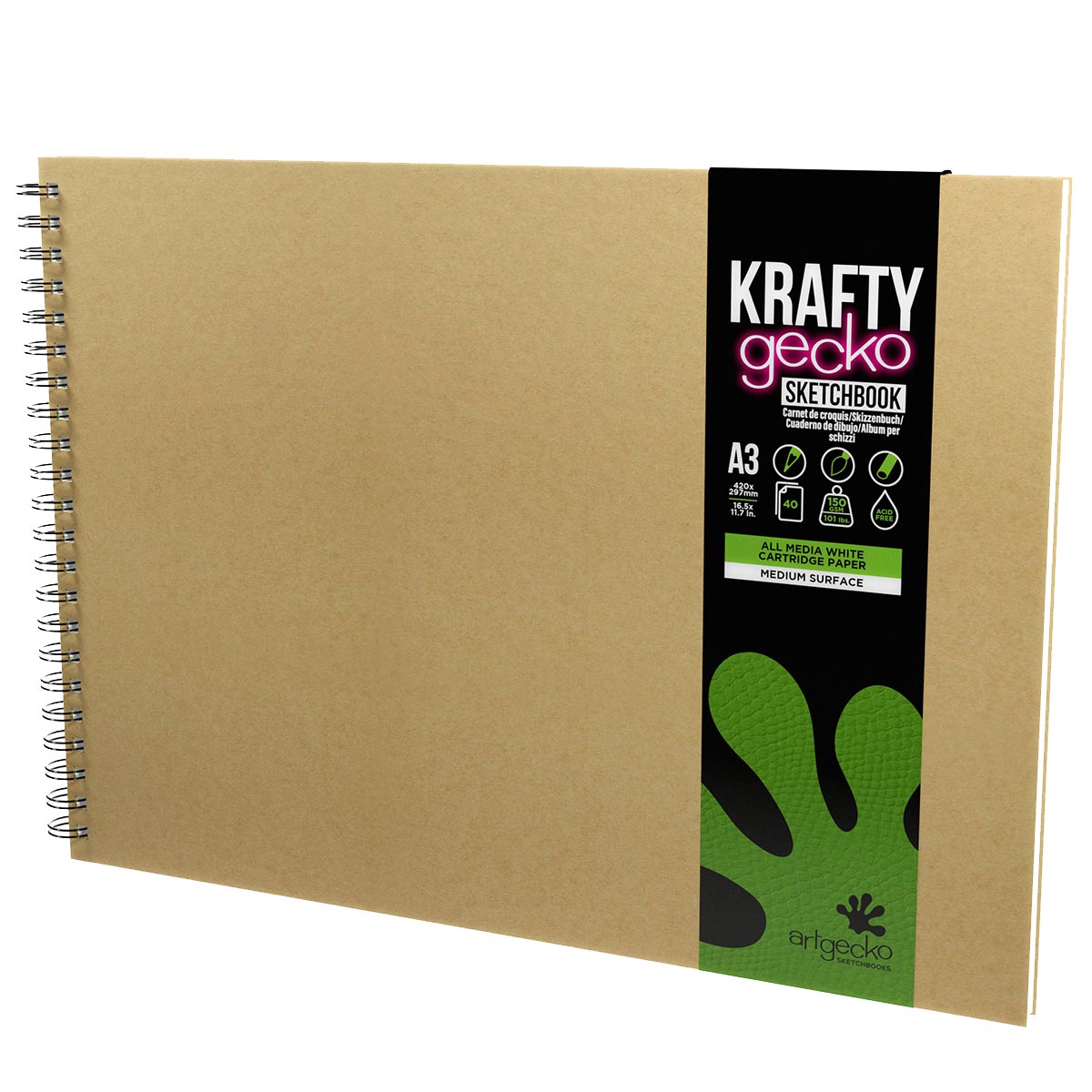 Artgecko - Krafty Sketchbook Mixed Media - A3 Landschap