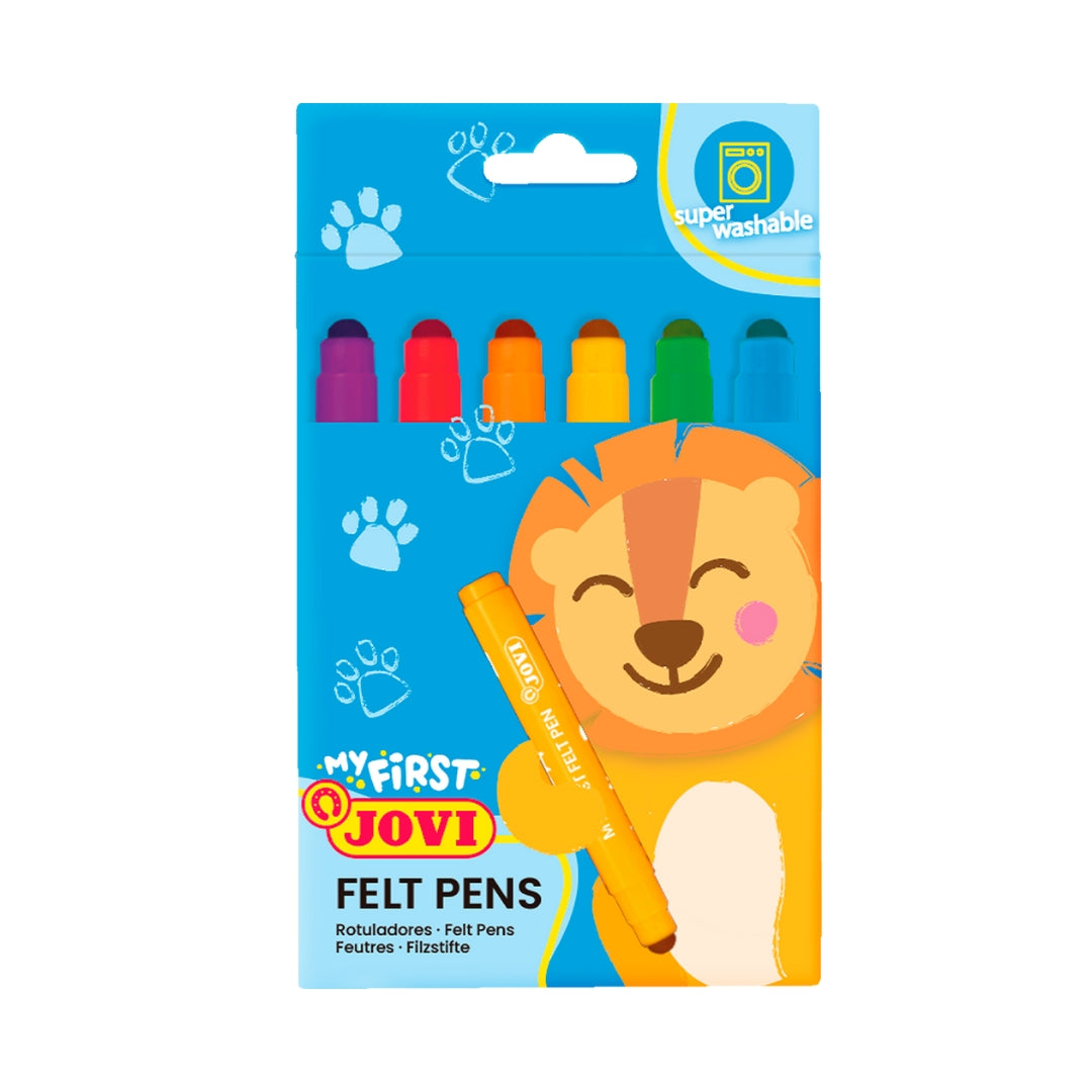 Jovi - My frist Felt Tip Marker Pens - 6x assorted colours