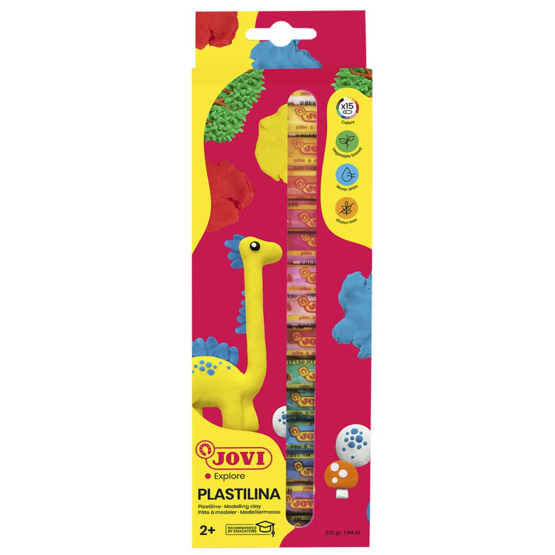 Jovi - Plastilina Modeling Clay - 15 bars 15g assorted colours