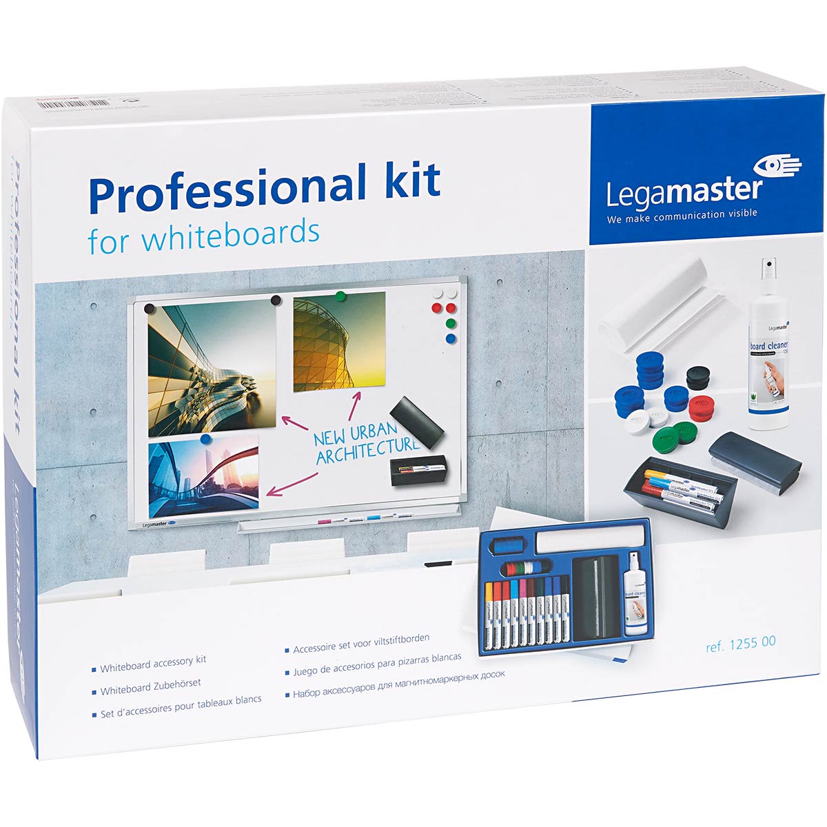 Legamaster - Professional Whiteboard Set - TZ1 Markers, Eraser, Magnets - 77 Piece