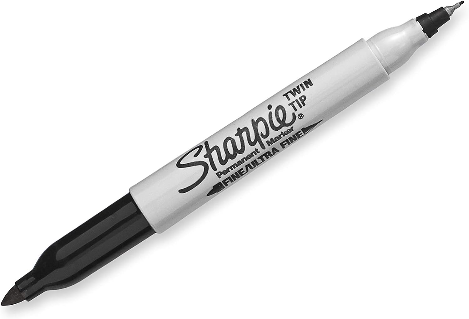 Sharpie-Marqueur permanent noir-Twin-tip - Fine &amp; Ultra Fine-Cardée