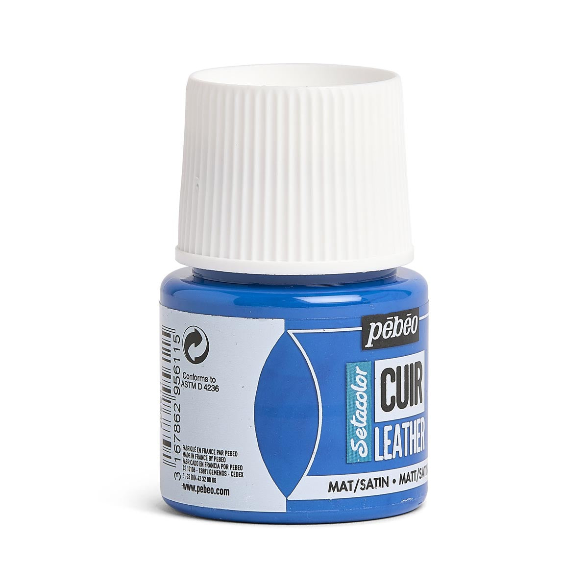 Pebeo - peinture en cuir setacolor 45 ml - Bleu océan