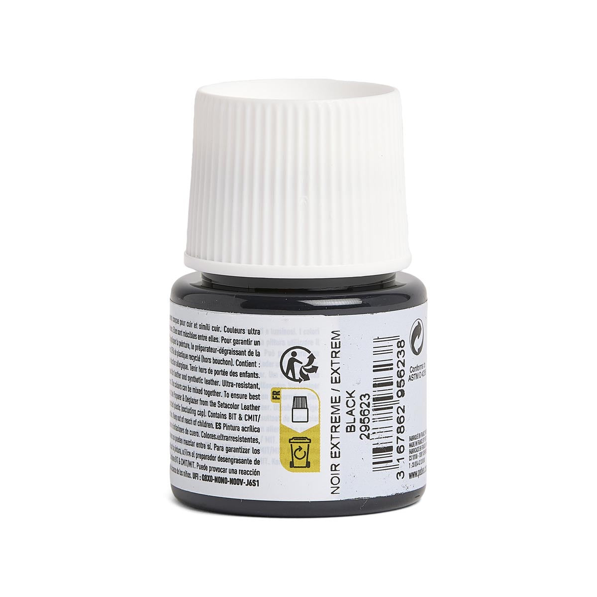 Pebeo - peinture en cuir setacolor 45 ml - noir extrême