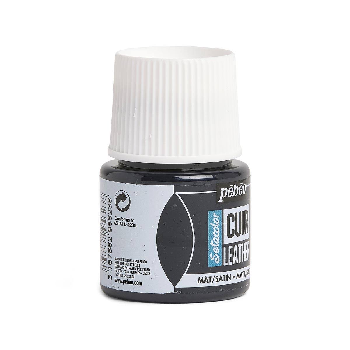 Pebeo - setacolor lederen verf 45 ml - extreem zwart