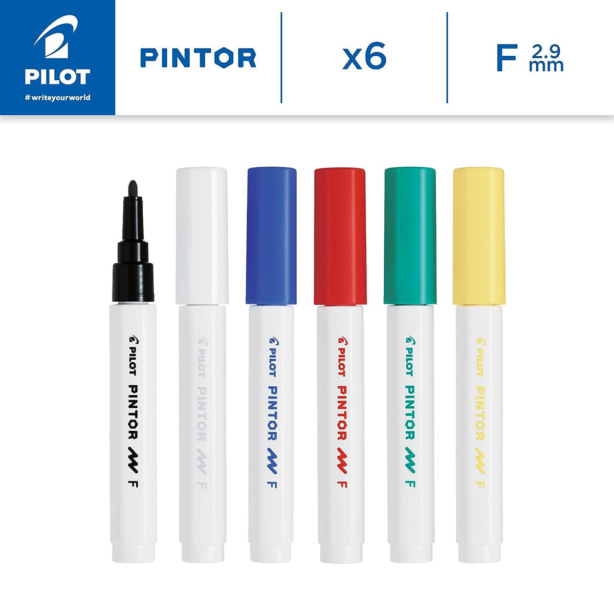 Pintor - Paint Marker Fine Tip 6 Pack - Classic