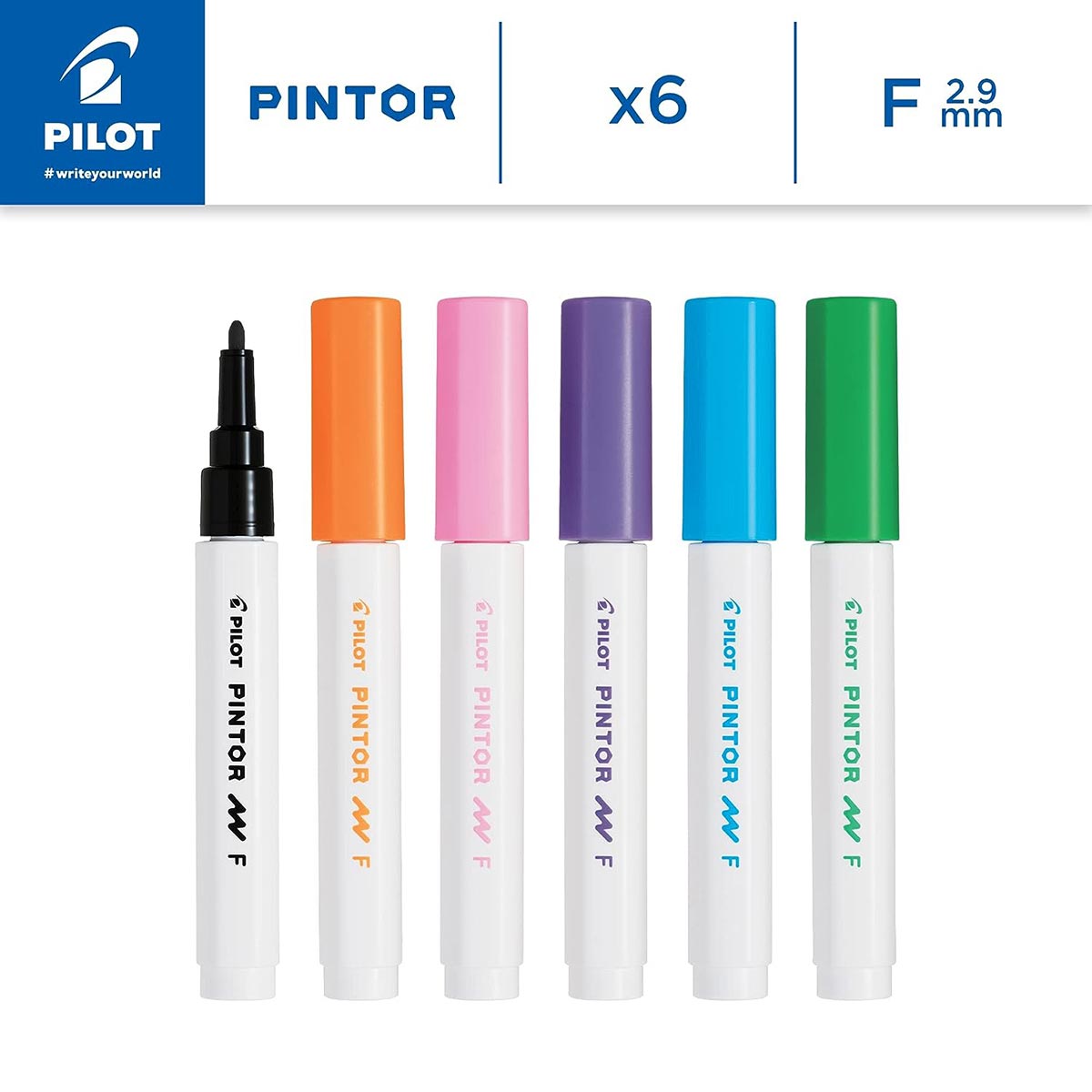 Pintor - Paint Marker Fine Tip 6 Pack - Celebration