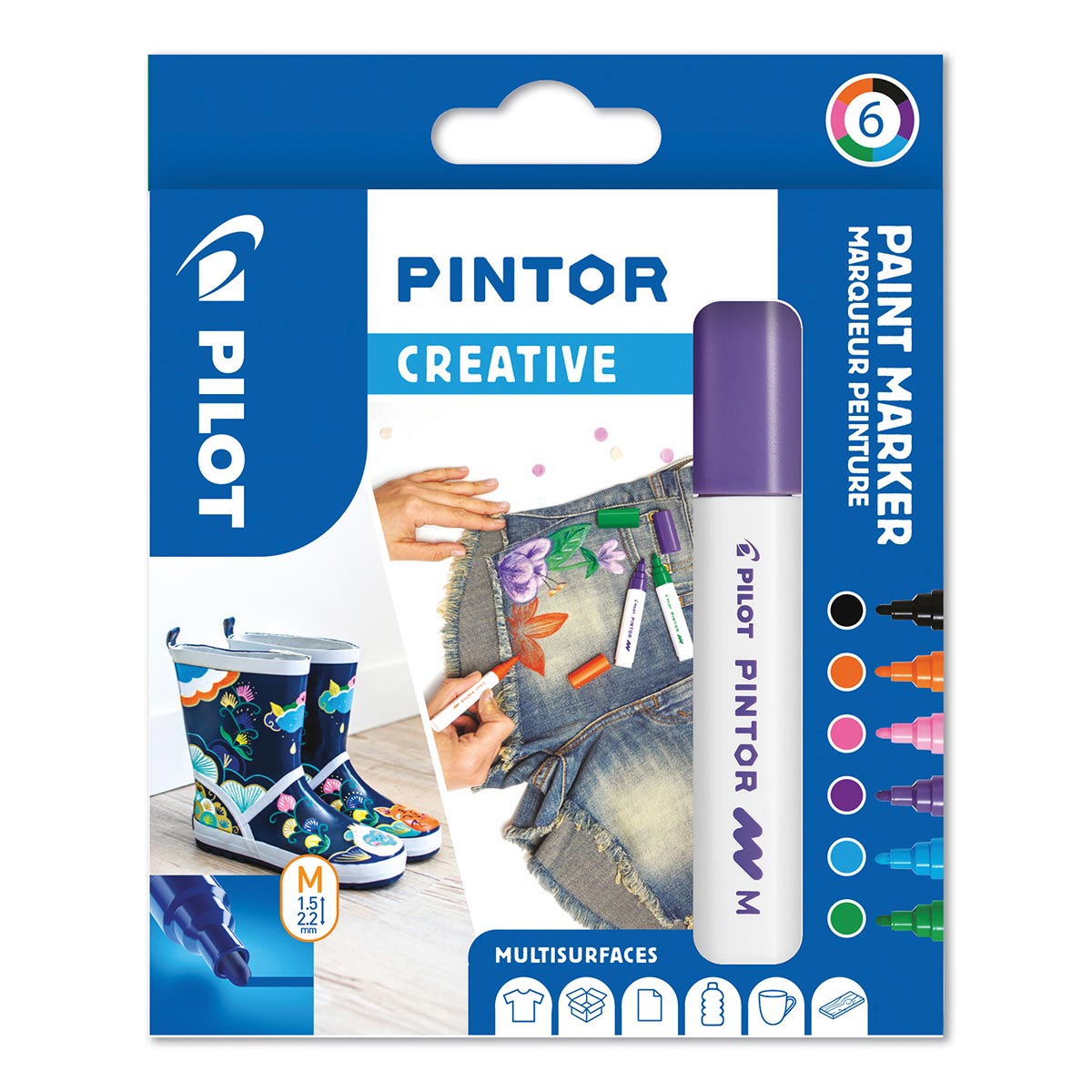 Pintor - verfmarkering Medium Tip 6 Pack - Creative