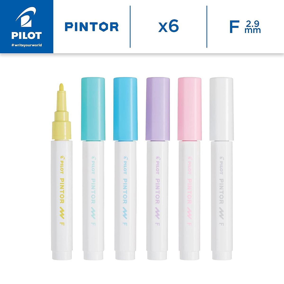 Pintor - Marker de peinture Fine astuce 6 pack - pastel