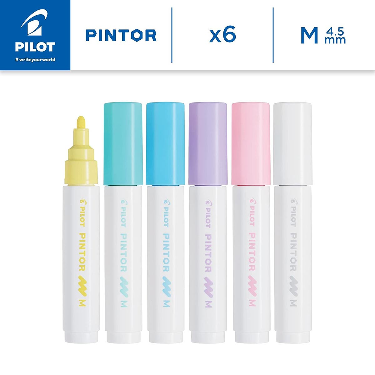 Pintor - Paint Marker Medium Tip 6 Pack - Pastels