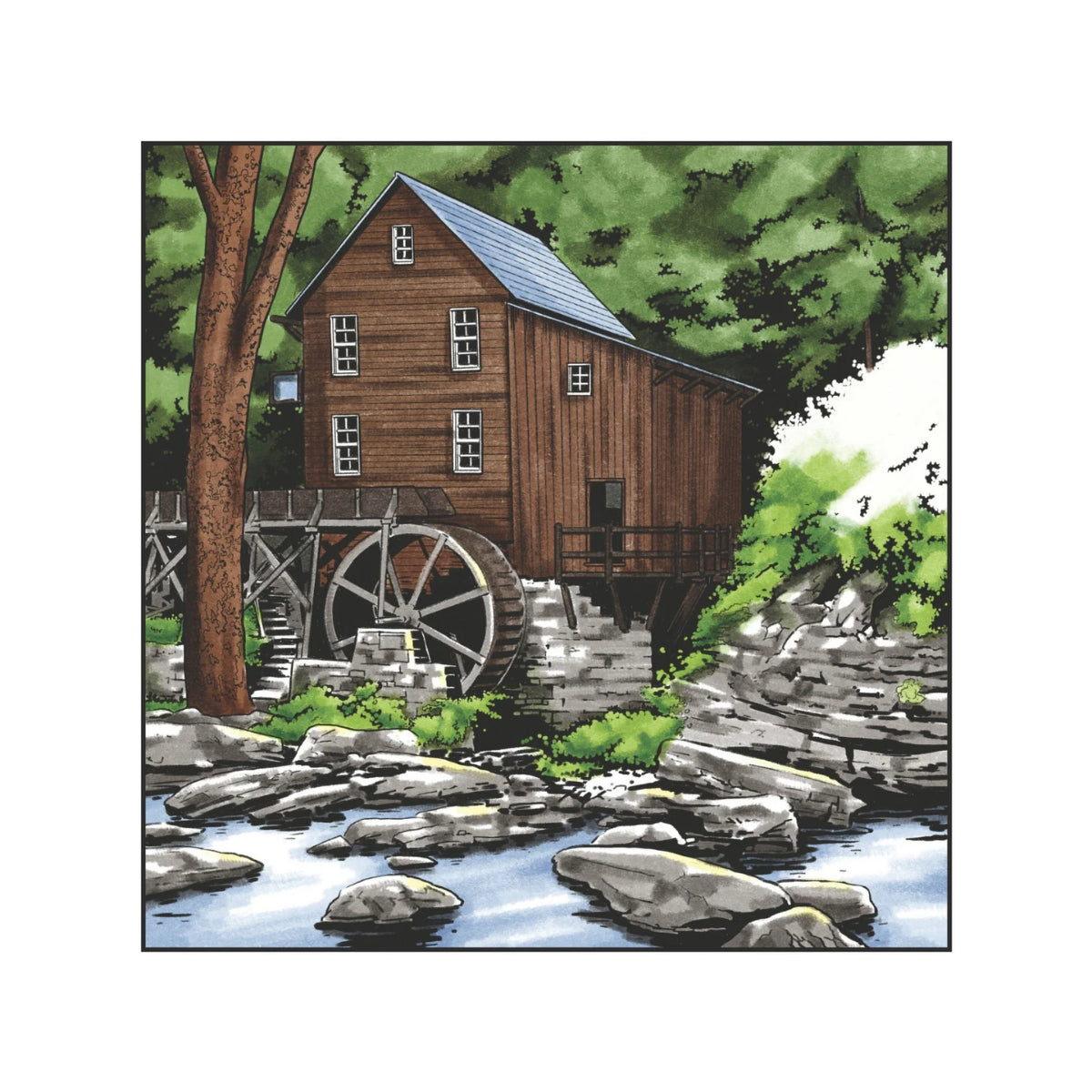 Spectrum Noir - Dual-tip Alcohol Brush Markers - Illustrator (12PC) - Natural Landscape