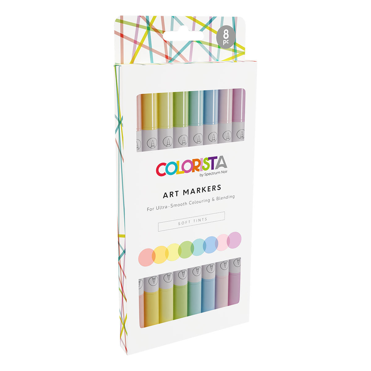 Spectrum Noir Colorista - Art Markers - Dual-tip Alcohol Brush Markers (8 set) - Soft Tints