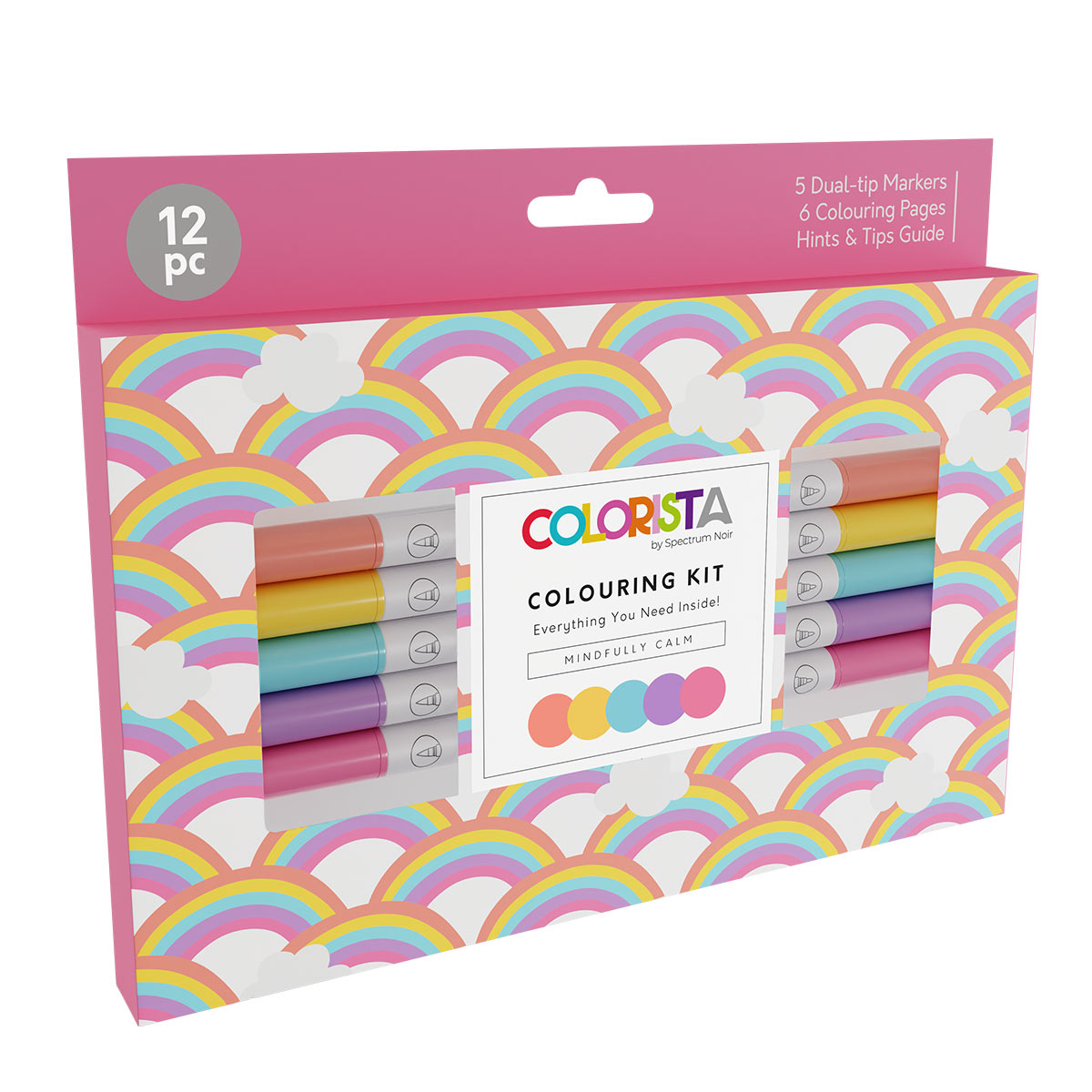 Spectrum Noir Colorista - Colouring Kit - Dual-tip Alcohol Brush Markers  - Mindfully Calm