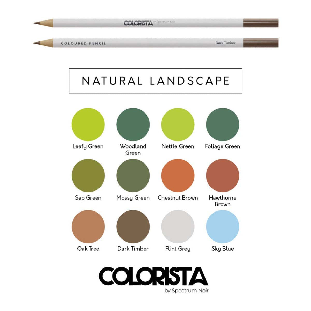 Spectrum Noir Colrista - Crayons de coloriage (12 ensembles) Paysage naturel
