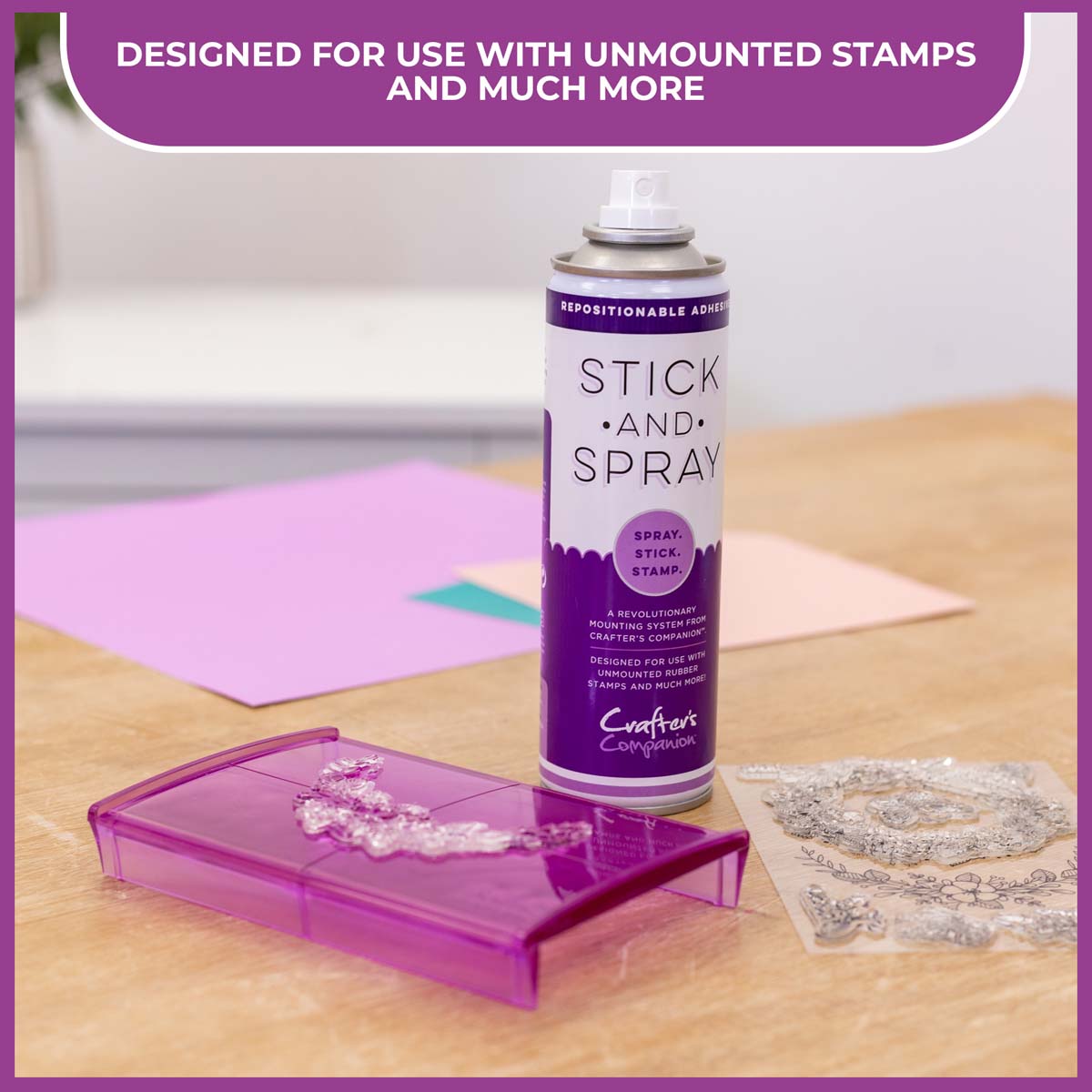 Crafter's Companion - Stick and Spray Mounting Adesive (Purple Can)