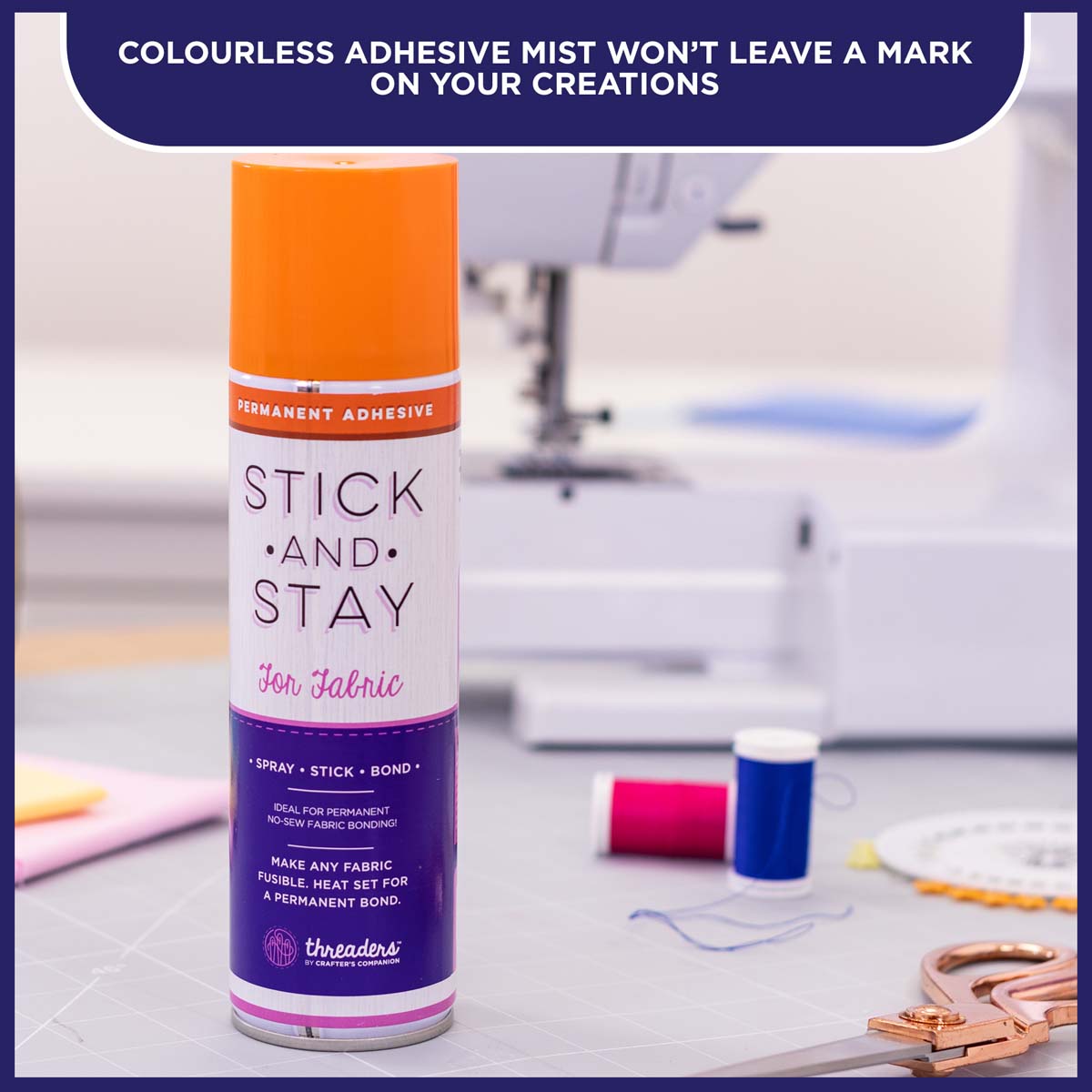 Crafter's Companion - Stick and Stay Adhesive For Fabric (ORANGE CAN)