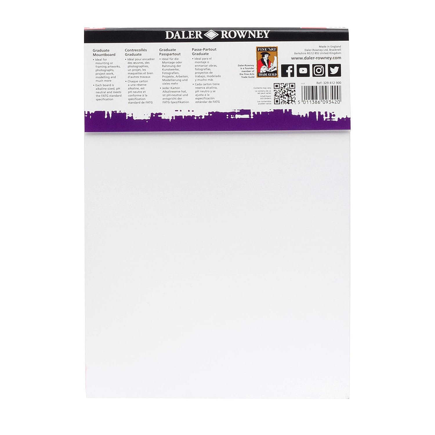 Daler Rowney - A4 Graduate Mountboard 12x Assorted colours