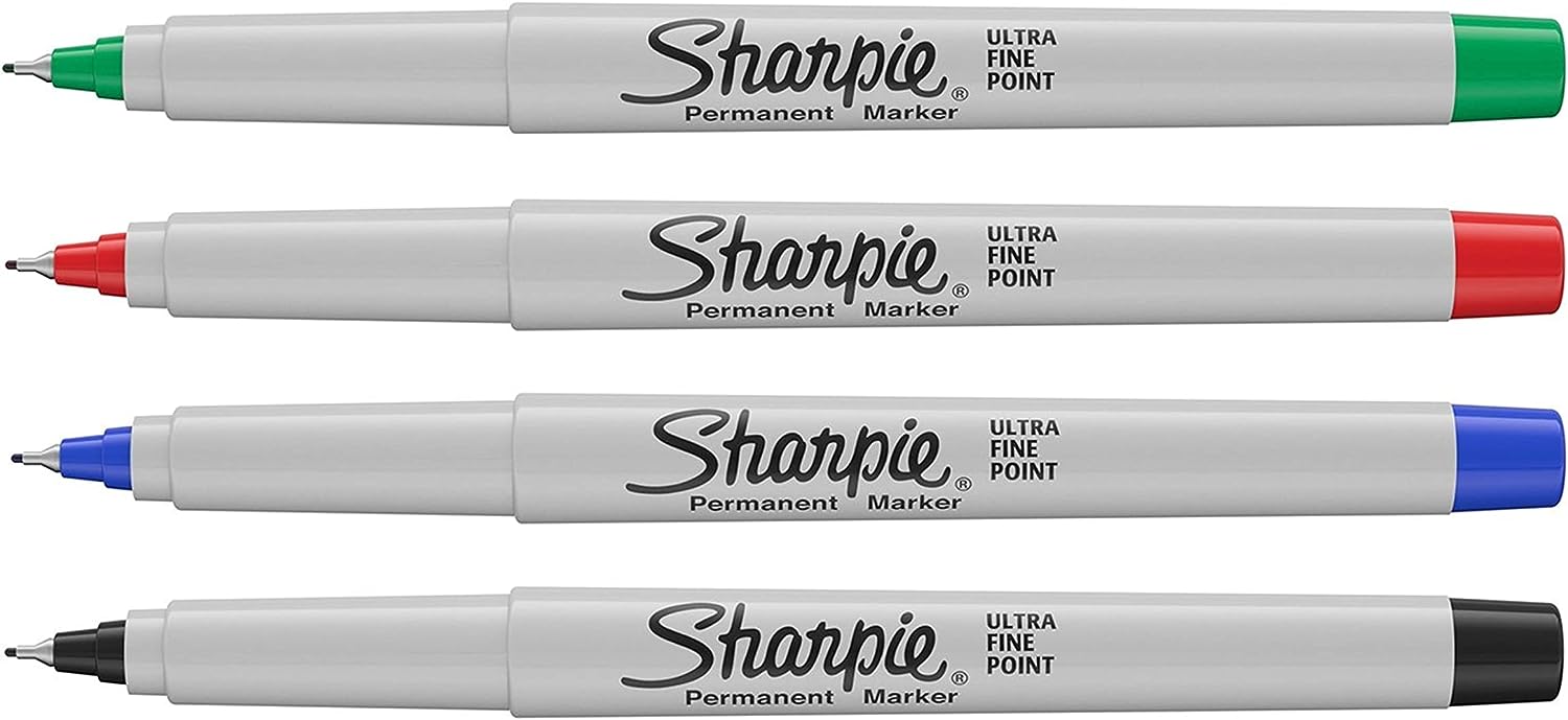 Sharpie - Pennarello indelebile - Confezione da 4 - Ultra Fine